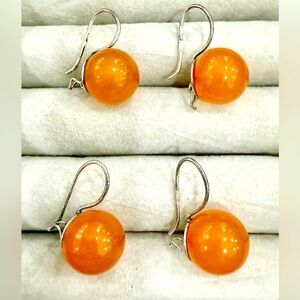 Vintage natural stone earrings